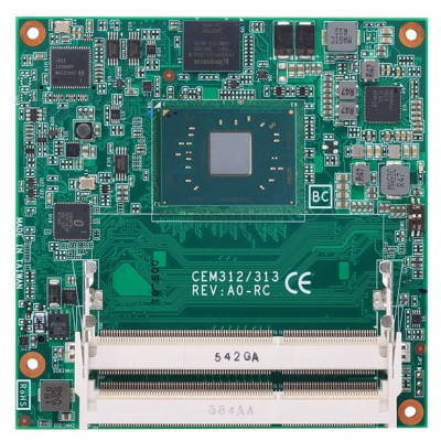 Axiomtek CEM313 Express Type 6 Compact Module, Intel Pentium Processor N4200 & Celeron Processor N3350, 1 GbE Ethernet, 12 USB, 2 SATA-600